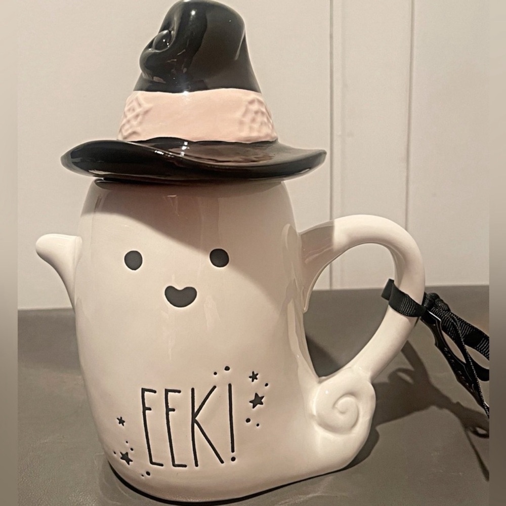 Rae Dunn Black and White Ghost Mug